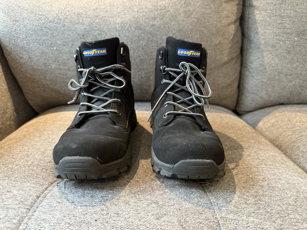 Goodyear Waterproof Work and Hiking Boots Black Size 11